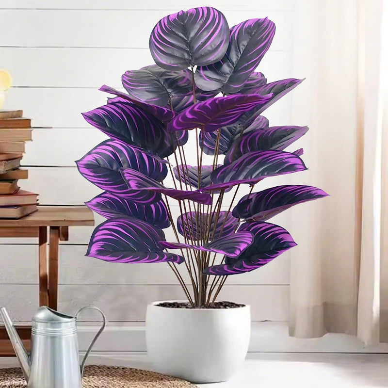 Grand palmier artificiel de 57 à 75cm, branches de plantes Monstera, feuilles de tortue en plastique, feuilles au toucher réel pour décoration de jardin de maison