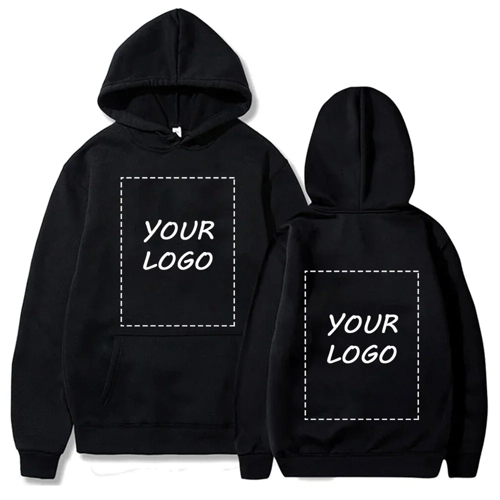 Logo/image de marque conçue sur mesure pour femmes et hommes, sweats à capuche DIY, pulls décontractés et sweats à capuche tendance partout