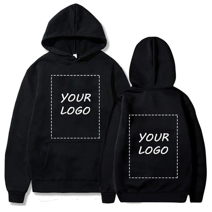 Logo/image de marque conçue sur mesure pour femmes et hommes, sweats à capuche DIY, pulls décontractés et sweats à capuche tendance partout