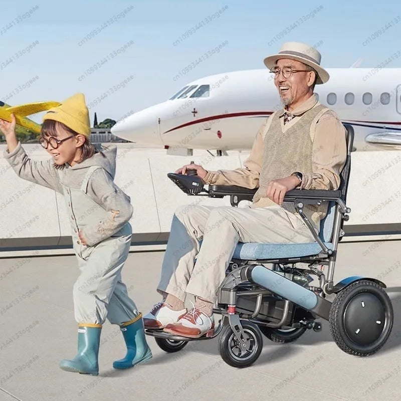 Fauteuil roulant électrique pliable, Intelligent, entièrement automatique, haut de gamme, pour personnes âgées, mobilité