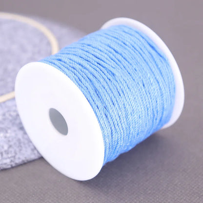 Corde de coton pour macramé, ficelle, ficelle, fil, artisanat, couture, tentures murales faites à la main, bohème, fête de mariage, décoration d'intérieur, 1.2mm, 37m