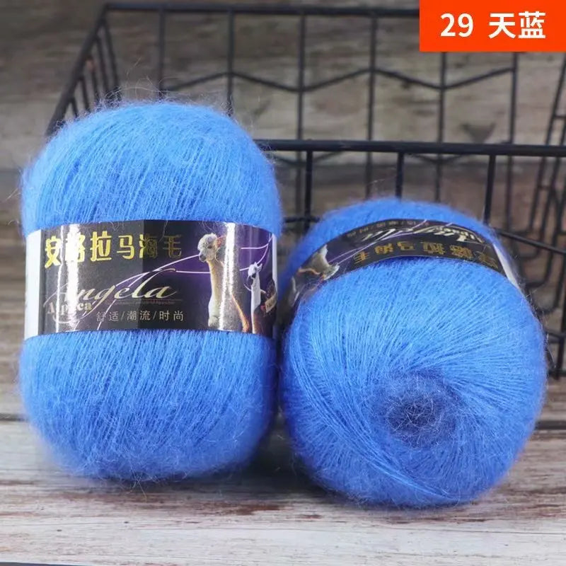 Fil de laine Mohair d'alpaga en peluche pour fil à tricoter, écharpe de pull 40 grammes/boule, fils épais de Lanas doux et chaud gonflés