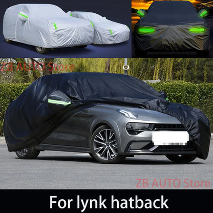 Pour lynk hatback Protection extérieure bâches de voiture complètes couverture de neige pare-soleil étanche à la poussière accessoires extérieurs de voiture