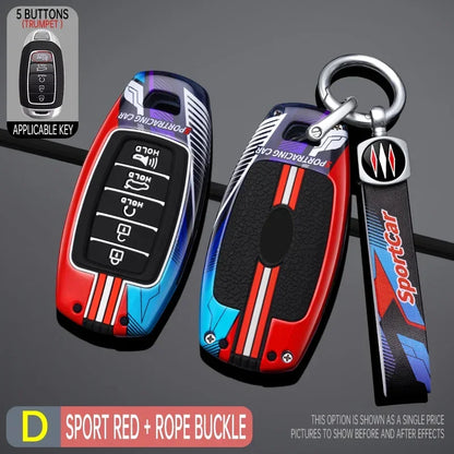 Étui pour clé de voiture en métal, housse pour Hyundai Accent Solaris Sonata Palisade Kona Azera Creta I20 I30 IX35 IX25 Elantra Grandeur Ig