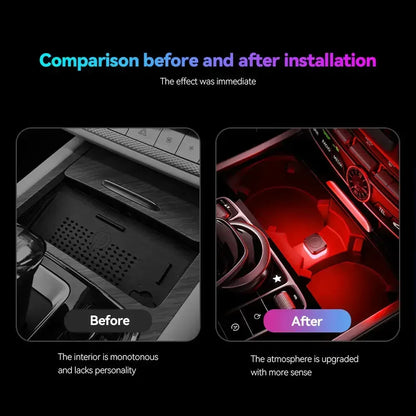Voiture USB LED lumière d'ambiance lumières d'ambiance Plug Play feux de signalisation universels lecture maison chambre lampe lumineuse décorative