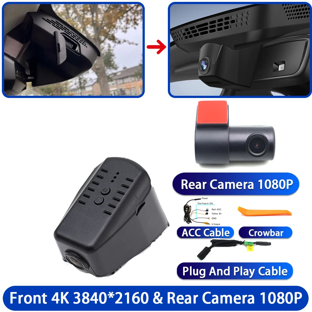 HighCity pour Lynk & Co 01 PHEV 2018 2019 2020 2021 2022 2023 2024 2025 caméra de tableau de bord DVR 4K Wifl enregistreur vidéo Plug And Play