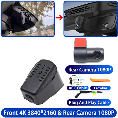 HighCity pour Lynk & Co 01 PHEV 2018 2019 2020 2021 2022 2023 2024 2025 caméra de tableau de bord DVR 4K Wifl enregistreur vidéo Plug And Play