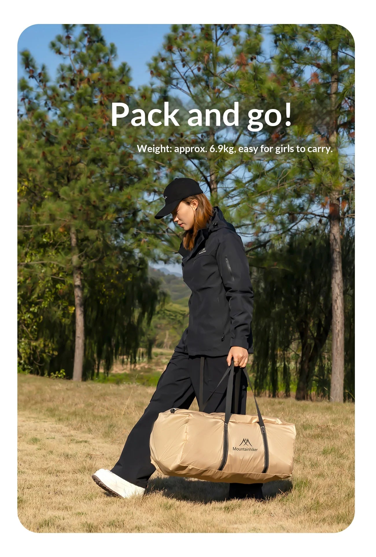 Tente dôme gonflable portable imperméable pour le camping en plein air Mountainhiker, grande capacité pour plusieurs personnes, auvent de parc, auvent de pique-nique
