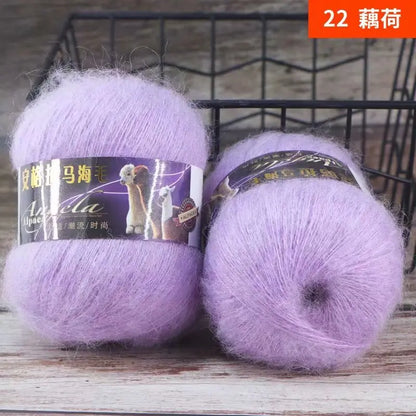 Fil de laine Mohair d'alpaga en peluche pour fil à tricoter, écharpe de pull 40 grammes/boule, fils épais de Lanas doux et chaud gonflés