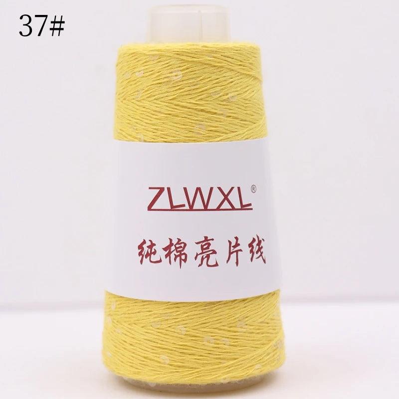  Блэк – fil de coton à paillettes, 100g, 800M, 3mm, décoration tricotée, crochet à la main, tricot jaune
