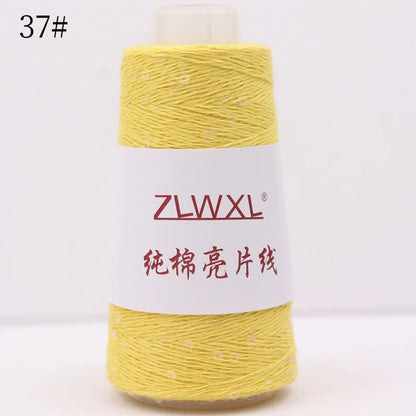   Блэк – fil de coton à paillettes, 100g, 800M, 3mm, décoration tricotée, crochet à la main, tricot jaune