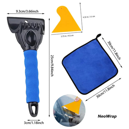 Grattoirs à glace pour pare-brise de voiture, grattoir à neige avec serviette, véhicule, outils d'élimination du gel de neige, Mini brosse à glace, pelle, utilisation en hiver