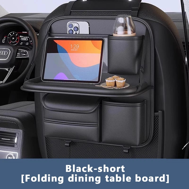SEAMETAL – organisateur de dossier de siège de voiture, sac de rangement de siège arrière de voiture avec plateau de Table pliable, support de tablette, boîte à mouchoirs, accessoires de voiture