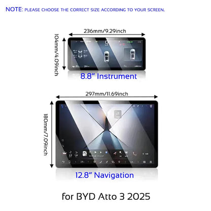 Protecteur d'écran pour BYD Atto 3 Yuan Plus 2022 – 20225, Film en verre trempé, housse de protection pour instruments de Navigation, accessoires de voiture