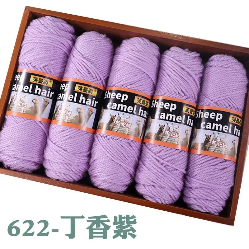 Fil de cachemire épais pour Crochet, tricot à la main, pull, écharpes, manteaux, chapeau, gants, bricolage, fil de laine d'alpaga doux et chaud, 500 g/ensemble