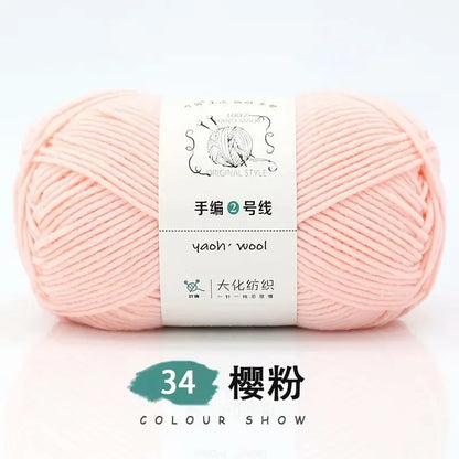 Fil de Coton Crocheté à la Main, 100g, Bricolage, Laine pour Bébé, Écharpe, Veste, Pull
