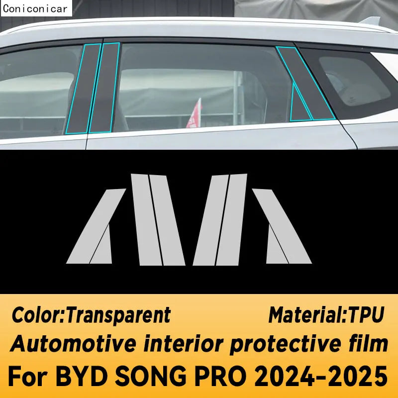 Film de protection en TPU pour panneau de Navigation BYD SONG PRO 2024 2025, autocollant anti-rayures pour écran intérieur automobile