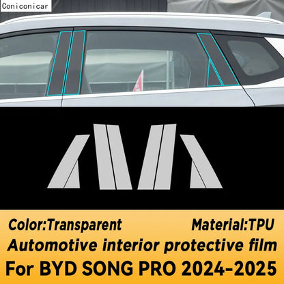 Film de protection en TPU pour panneau de Navigation BYD SONG PRO 2024 2025, autocollant anti-rayures pour écran intérieur automobile