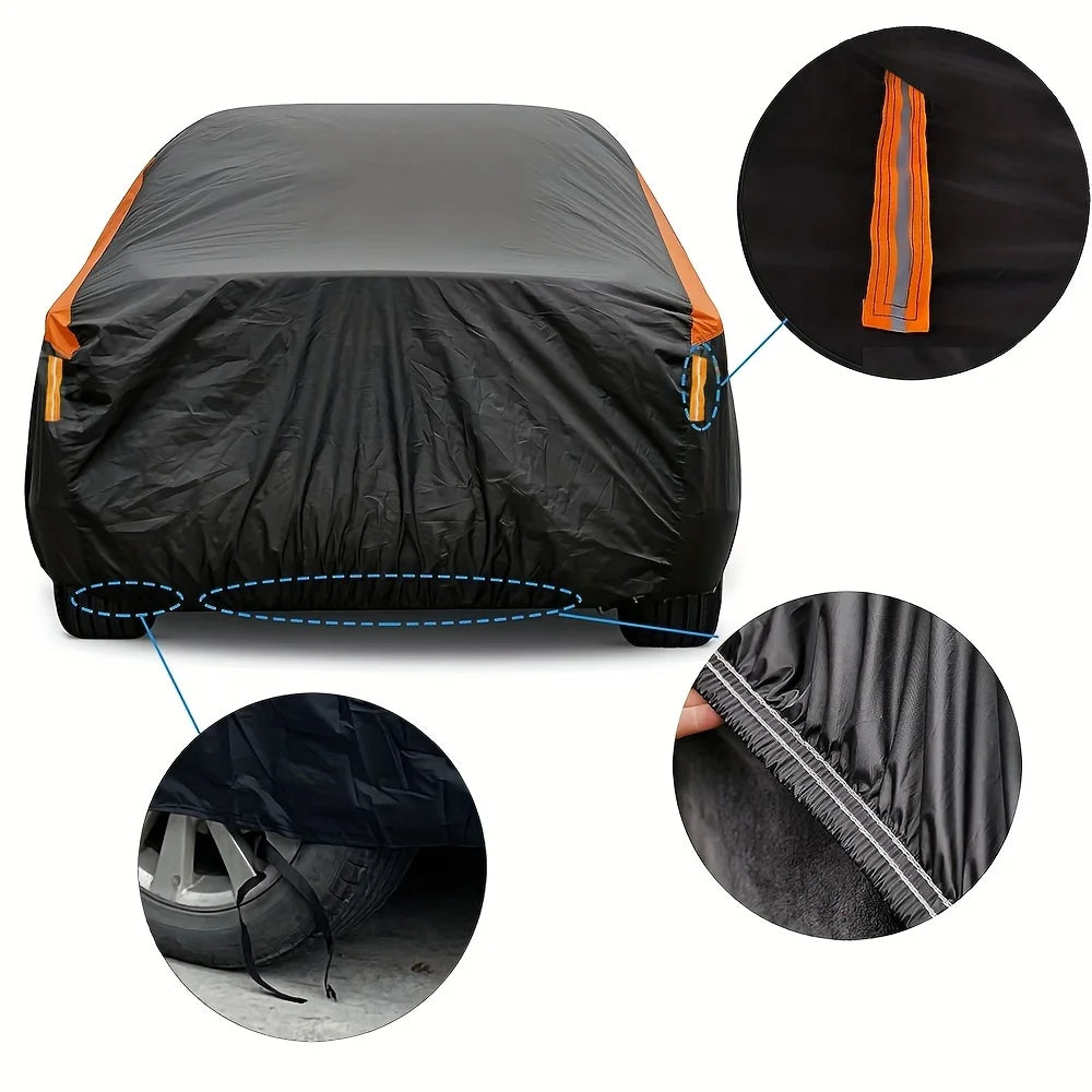 Bâches de voiture imperméables pour l'extérieur, Protection contre le soleil, la pluie et la neige, UV, universelles, SUV/berline 190T, couvertures complètes de Protection pour voiture