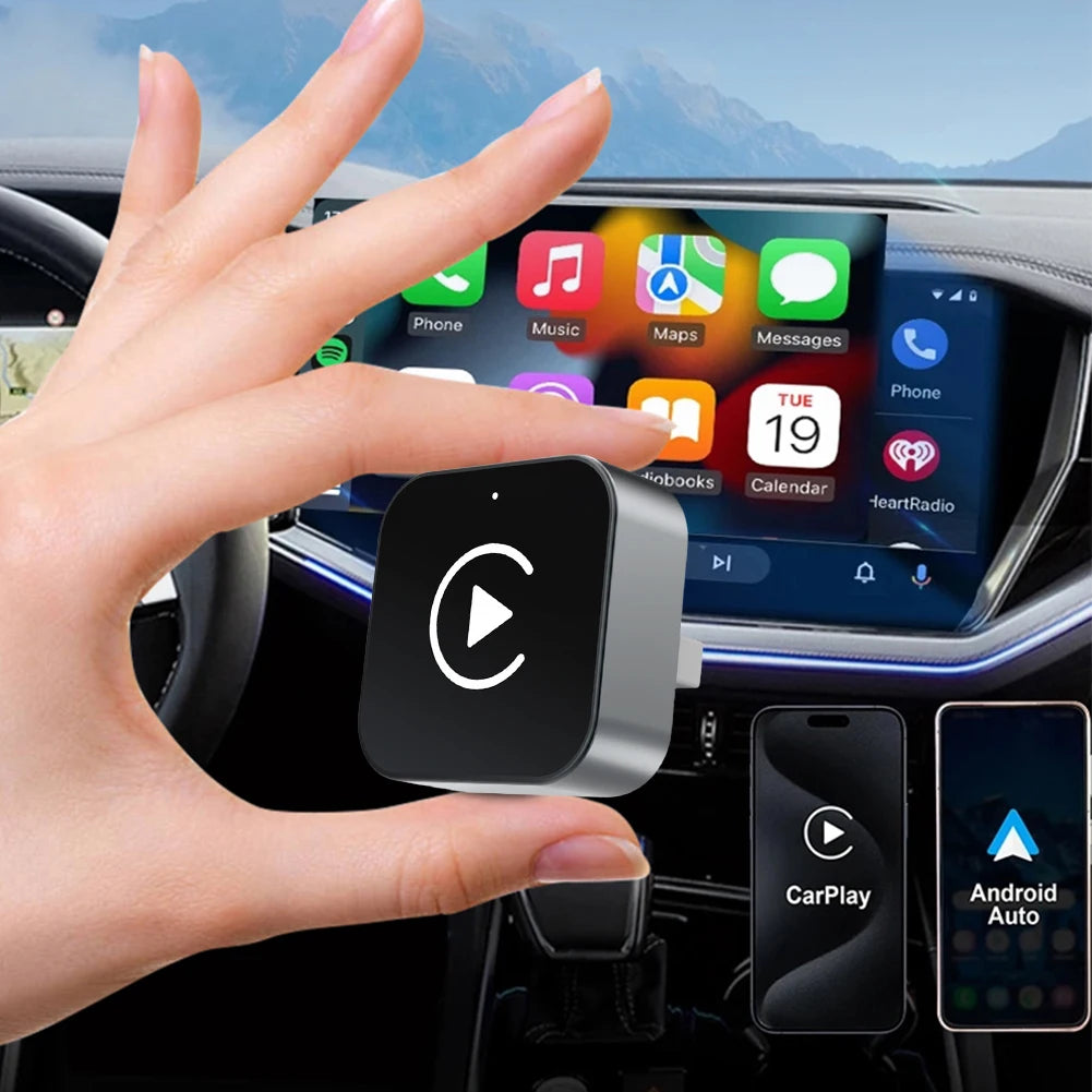 Adaptateur CarPlay Android Auto sans fil 2 en 1, boîtier Carplay AI, connexion automatique, adaptateur CarPlay sans fil pour voitures CarPlay filaires en usine