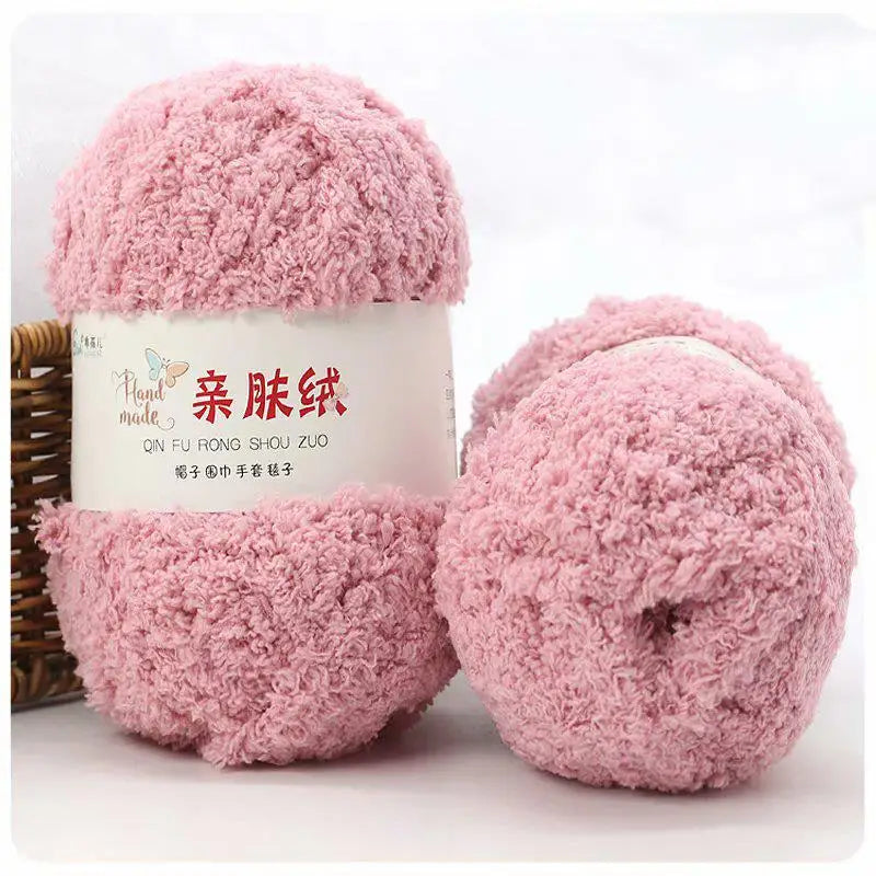 Fil Chenille doux et fin en velours de corail, 50g/paquet, fils de serviette pour tricoter, fil au Crochet, tricot à la main, poupées de bricolage