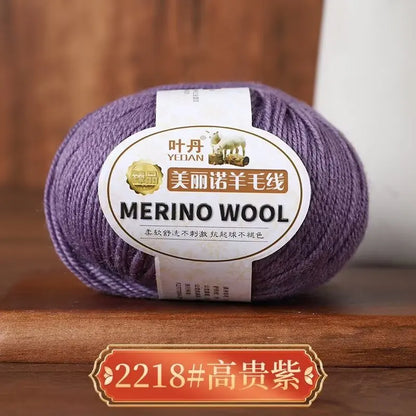 Rouleau de fil de laine mérinos doux pour bébé, 50g/rouleau, 100M, anti-boulochage, bricolage, tricot à la main, écharpe au Crochet, vêtements, chapeaux