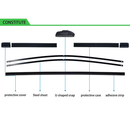 Essuie-glace de voiture en caoutchouc souple de type U, sans os, silencieux et Durable, pour BMW X5 E53 2000 – 2006, 24 "+ 22"