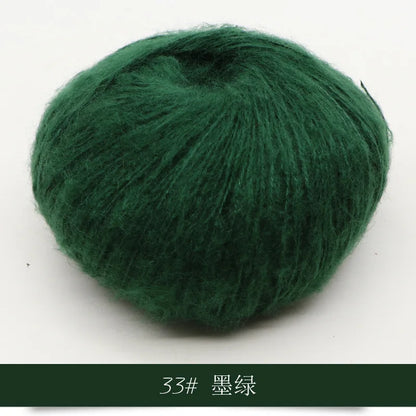 Fil Mohair tricoté à la main, 25g, 1 pièce, ligne de laine chaude au Crochet, pull shwal, écharpe
