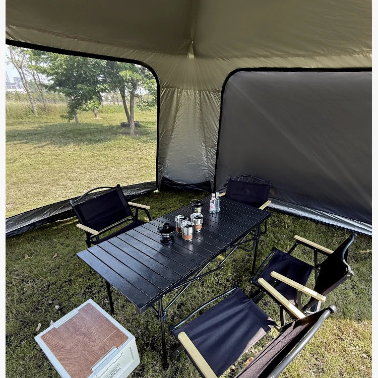 Tente de camping instantanée octogonale Sonuto, grande tente familiale avec structure en aluminium, résistante au vent et à l'eau, abri solaire pour la plage