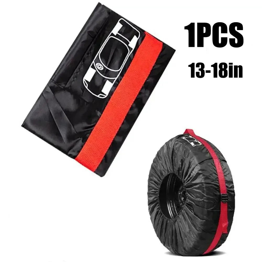 Housse de protection en Polyester pour pneus de secours de voiture, 1 pièce/4 pièces, sacs de rangement pour pneus de roues automobiles, accessoires de pneus de véhicule, protection anti-poussière, style