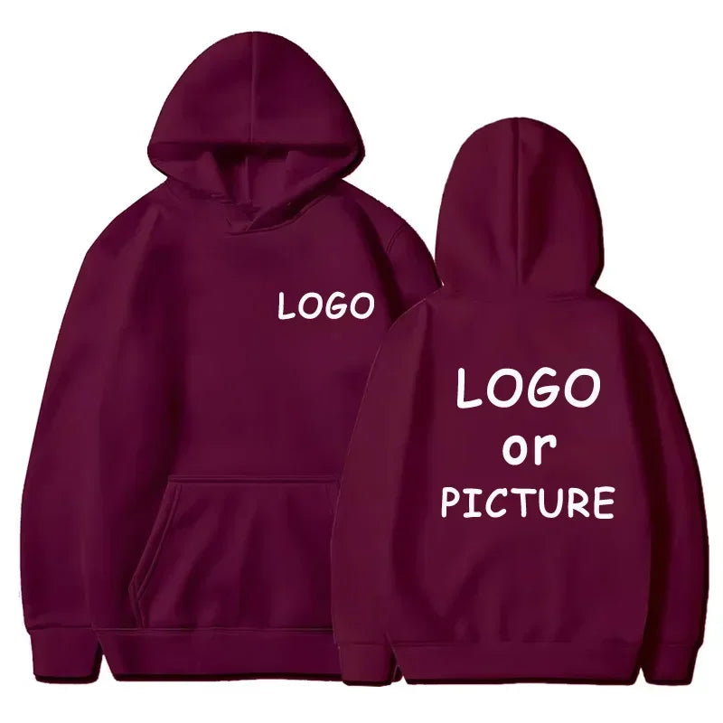 Sweat-shirts décontractés pour hommes et femmes avec logo personnalisé, sweat-shirts à manches longues pour l'automne et l'hiver, sweat-shirts personnalisés de style streetwear.