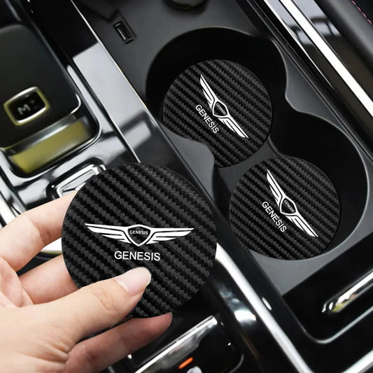 Tapis antidérapant pour fente de tasse de voiture, 2 pièces, accessoires automobiles pour Genesis G80 GV70 GV80 GV60 G70 Essentia Neolun G90 GV90 X