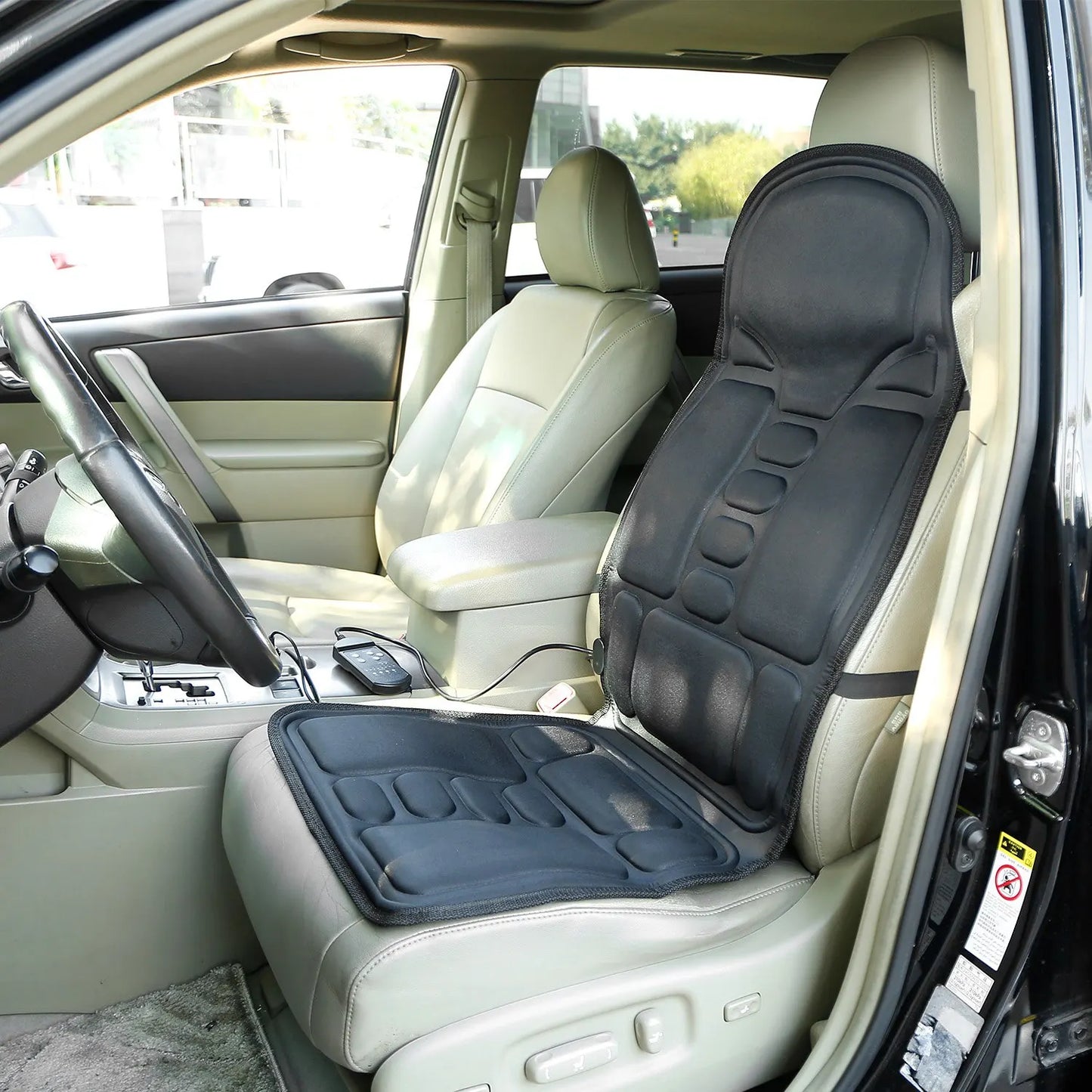 Coussin de siège masseur de dos, coussin de siège de voiture de Massage électrique avec fonction de chauffage, 8 Modes de Vibration, 3 niveaux d'intensité