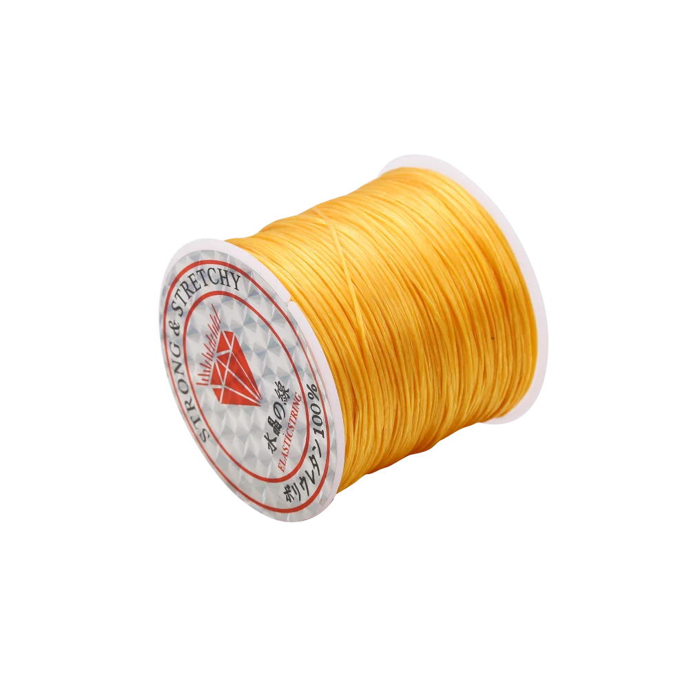 Fil élastique rond en cristal, 10 mètres, 0.7mm, cordon extensible en caoutchouc et Nylon pour la fabrication de bijoux, Bracelet de perles