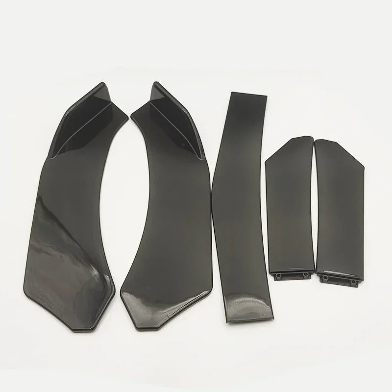 Kit universel de lèvre de pare-choc avant de voiture, 5 pièces, séparateur de becquet ABS, séparateur de lèvre Canard, accessoires universels de voiture