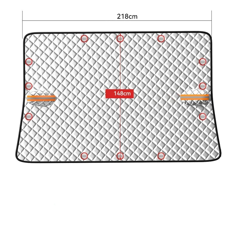 Couverture de pare-brise de voiture magnétique hiver glace neige poussière givre garde UV protecteur voiture fenêtre avant pare-soleil couverture extérieure