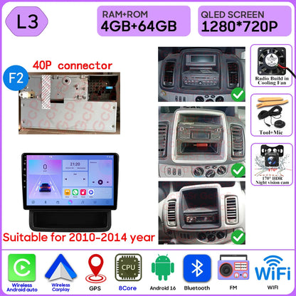 Autoradio Android 16 pour Renault Trafic 2 pour Opel Vivaro A pour Nissan primastar 2001 - 2014 GPS Navigation Carplay Android Auto