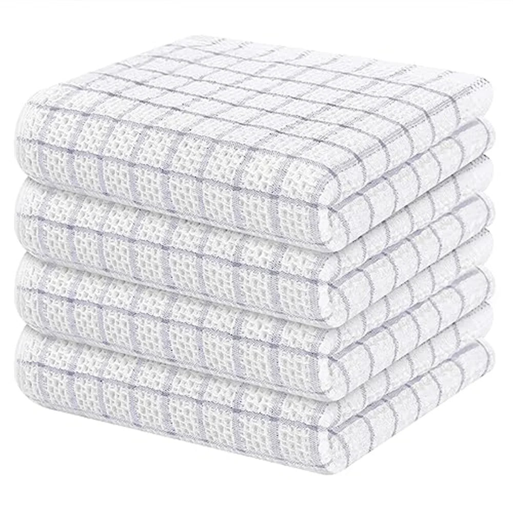 Homaxy 100% coton serviette de cuisine torchon doux Super absorbant chiffons de cuisine nettoyage à domicile serviette à récurer lavage de la vaisselle tissu
