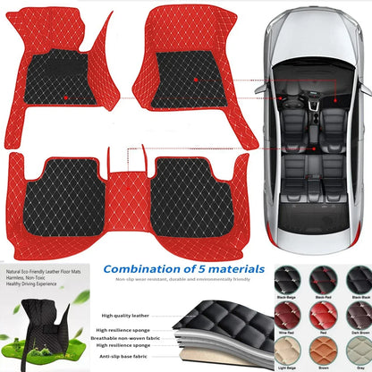 Pour Lynk & Co Z10 Z20 900 tapis de sol de voiture personnalisés tapis Auto en cuir PU imperméable pied Coche accessoire revêtement de sol