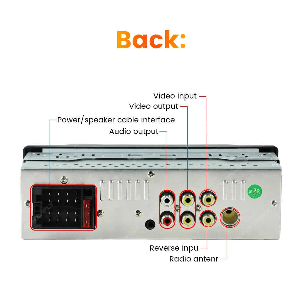 Autoradio Carplay sans fil, 5.2 pouces, double bouton, 1din, lecteur MP5, pour lecture universelle de voiture, Auto Touch, vidéo HD, intelligent, BT, stéréo