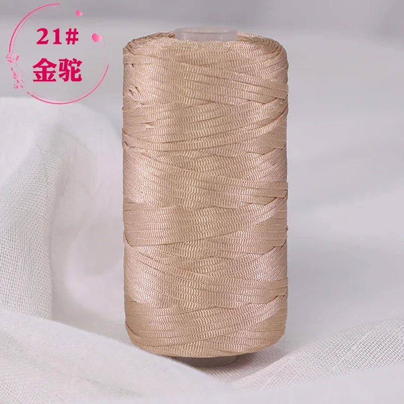Fil de Crochet d'été en Satin, 100g/bobine, sangle conçue, fil fantaisie mélangé pour bricolage, chapeau, sac à main, pull, chapeau, 1 pièce