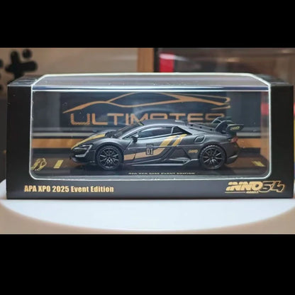 INNO moulé sous pression 1/64 échelle BYD YANGWANG U9 modèle de voiture de sport en alliage BYD YANGWANG U9 tout en carbone noir modèle de voiture Collection ornement