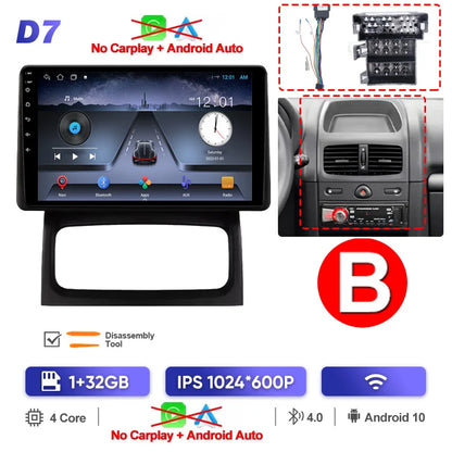 QSZN pour Renault Clio2 BB CB MK2 2001 - 2006 Android 13 autoradio lecteur vidéo multimédia CarPlay Auto 4G unité principale Navigation