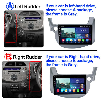 LEHX-Autoradio L6 Pro Android 14, 4G, Carplay, DVD, Stéréo, 2 DIN, Unité Centrale, Limitation GPS, pour Voiture HONDA FIT JAZZ (2007-2013)