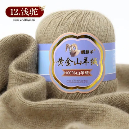 Fil de laine 100 cachemire pour optique moyenne ogo, écharpe, chaussettes, glafraîchement, chaud, 3 plis, crochet, doux pour la peau, 100% g/ensemble