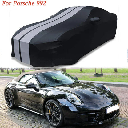 Juste de voiture d'intérieur commandée Ultraguard, compatible avec Porsche 911, 718, 968, 992, 928, Cayman, Boxster, Carrera, gris foncé, noir, rayé