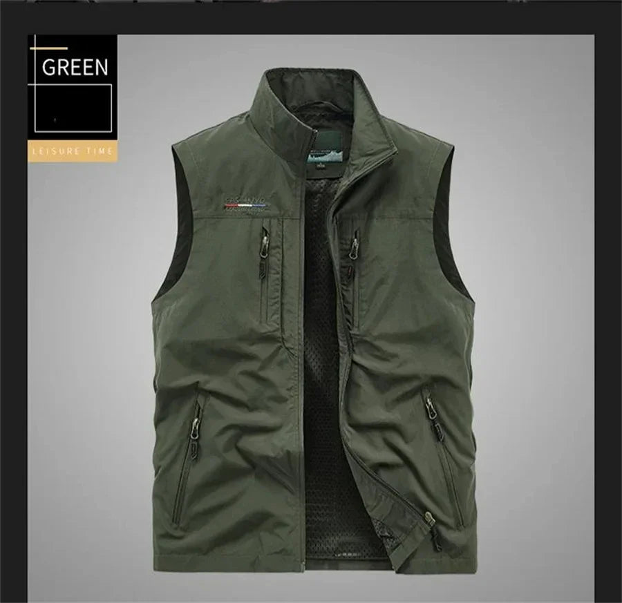 Veste sans manches pour hommes, gilet d'été pour Cargo, escalade, chasse, photographe en plein air, pêche, Camping, vêtements de travail, 2024