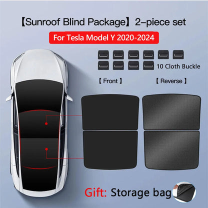 Pare-soleil pour Tesla modèle 3 toit ouvrant Highland 2025 modèle Y 2020-25 boucle en tissu de glace pare-soleil verre avant arrière lucarne accessoire