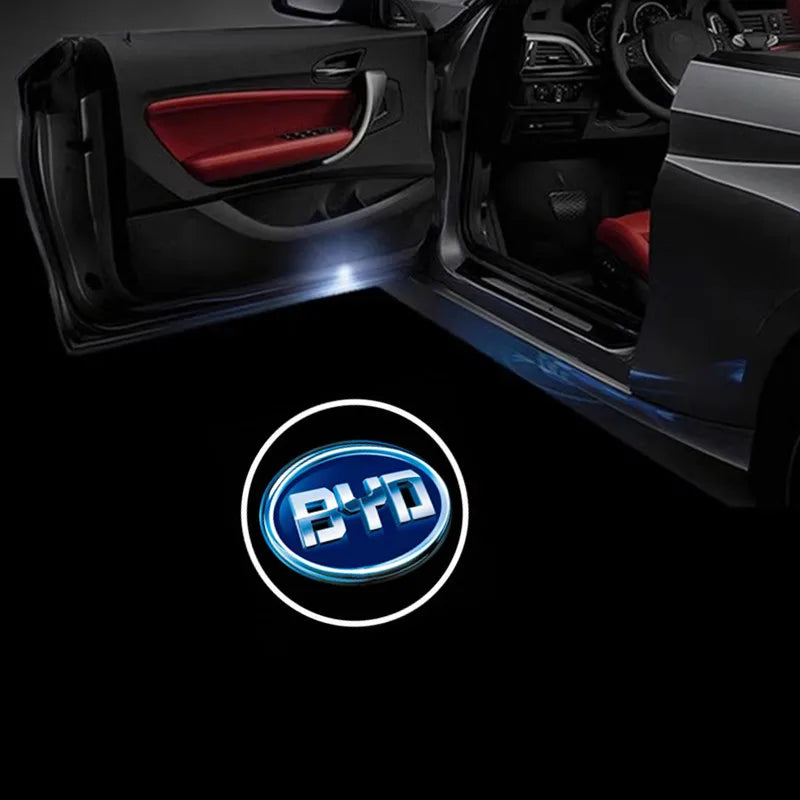 Projecteur Laser LED pour porte de voiture, 2 pièces, lampes d'ambiance fantôme de bienvenue, accessoires pour BYD EV Han DM Song PLUS Qin PRO Seal EA1 ATTO3