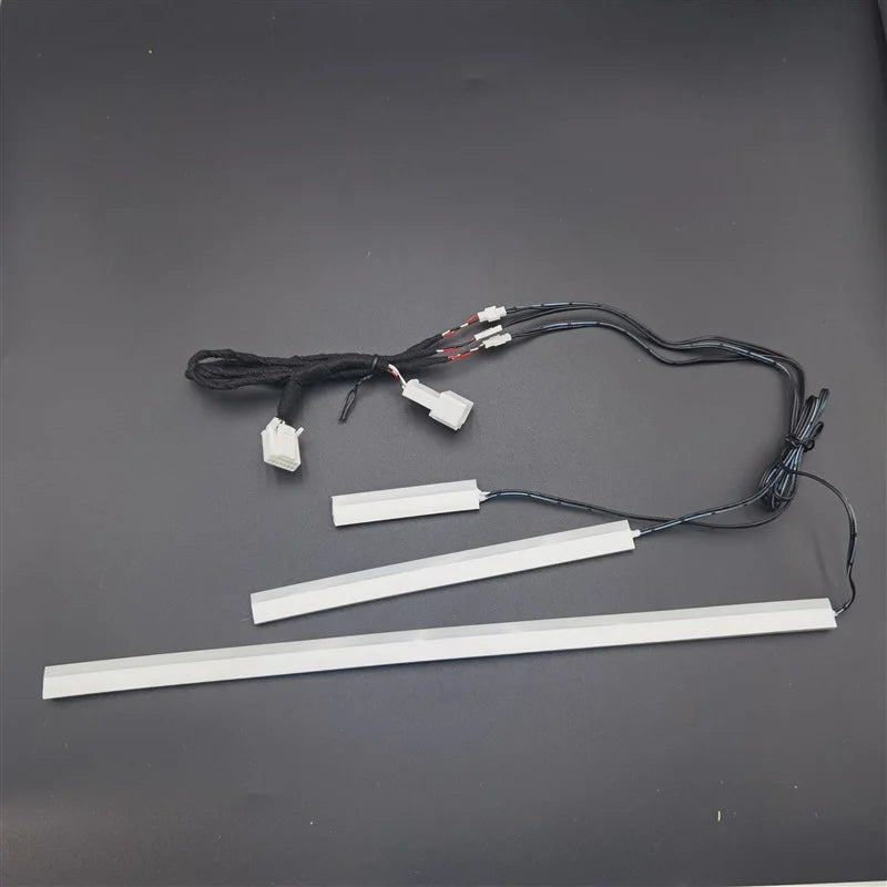 Pour Toyota RAV4 2019-2024 Console de tableau de bord intérieur de voiture barre lumineuse bleue bande lampes de décoration 3 pièces